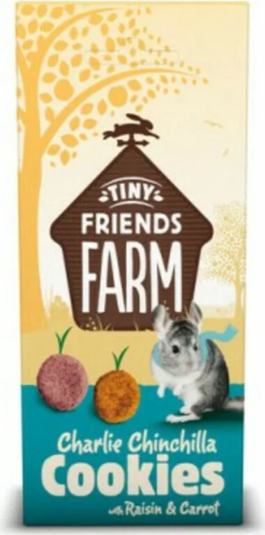8x Tiny Friends Farm Charlie Chinchilla Cookies 120 gr