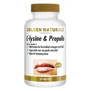 2x Golden Naturals L-lysine & Propolis Vegan 60 tabletten
