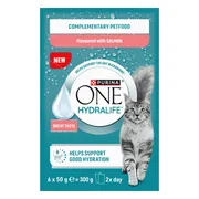 Purina ONE Kattenvoer Nat Hydralife Adult Pouch Zalm 6 x 50 gr