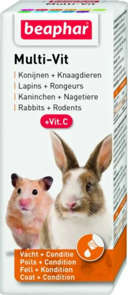 3x Beaphar Multi-Vit Konijn & Knaagdier 50 ml