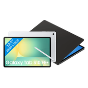 Samsung Galaxy Tab S10 FE Plus 13,1 inch 128GB Wifi Zilver + BlueBuilt Book Case Zwart