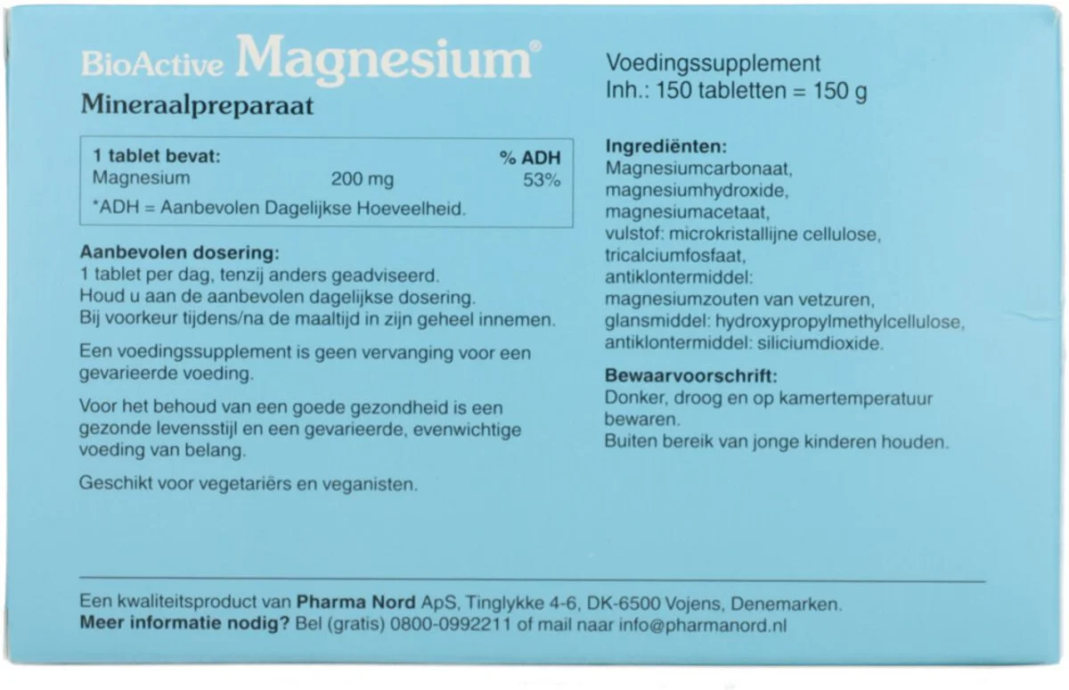 2x Pharma Nord BioActive Magnesium 150 tabletten