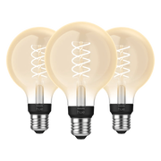 Philips Hue Filamentlamp White Globe E27 3-pack
