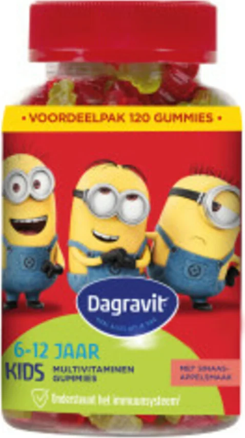 3x Dagravit Kids-Xtra Vitaminions Multivitaminen 6-12 jaar 120 gummies