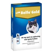 2x Bolfo Gold Anti Vlooiendruppels Kat Vanaf 4 kg 4 pipetten