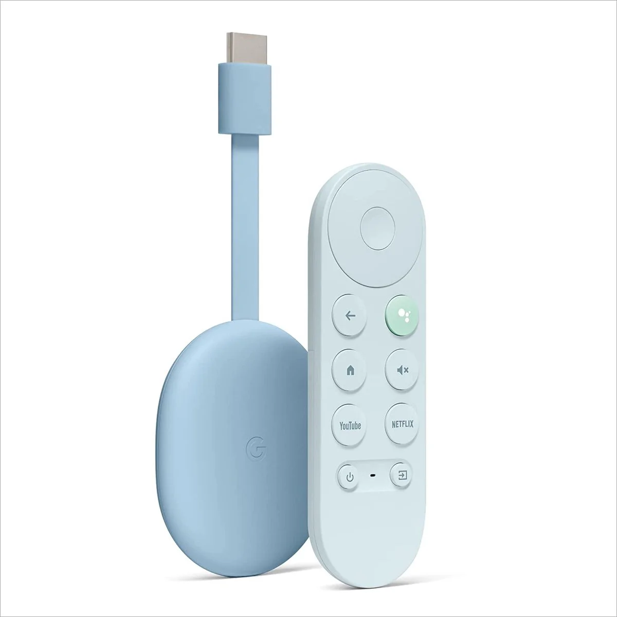 Google Chromecast with TV HDMI 4K Ultra HD Android Blauw