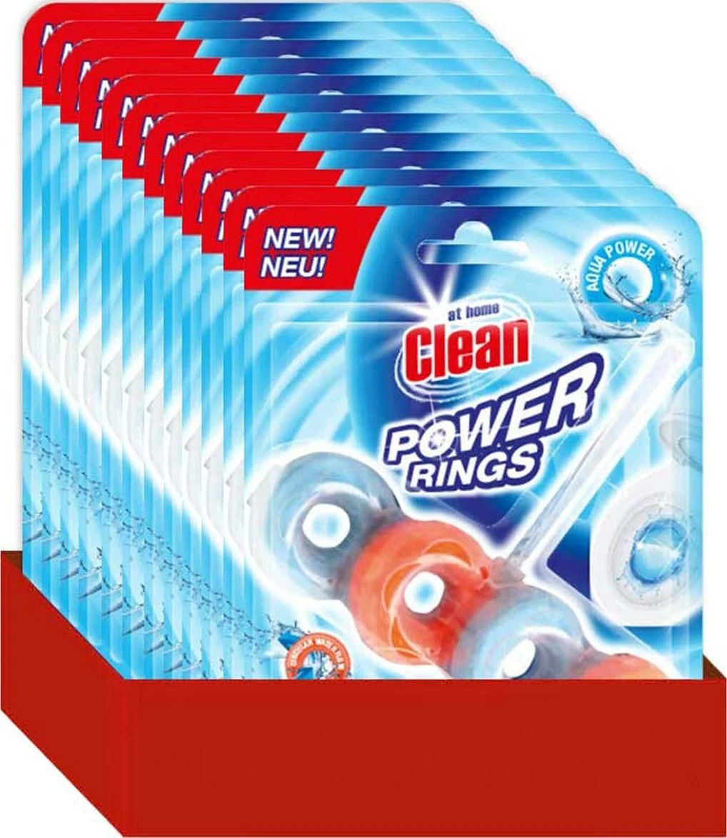 12x At Home Toiletblok Power Rings Aqua Power 40 gr