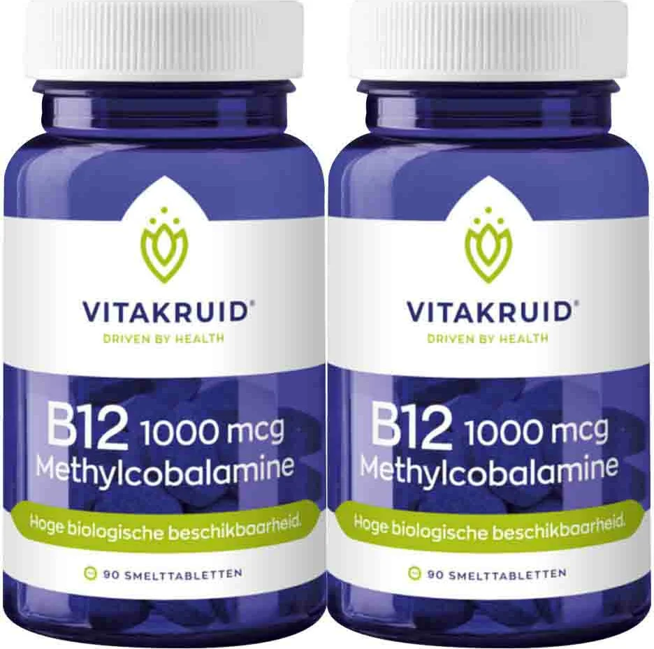 2x Vitakruid B12 Methylcobalamine 1000 Mcg 90 tabletten