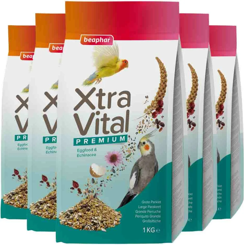 5x Beaphar XtraVital Grote Parkiet 1 kg