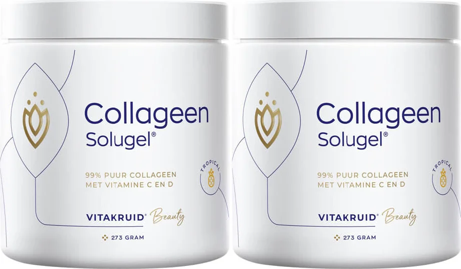 2x Vitakruid Collageen Solugel Poeder Tropical 250 gr