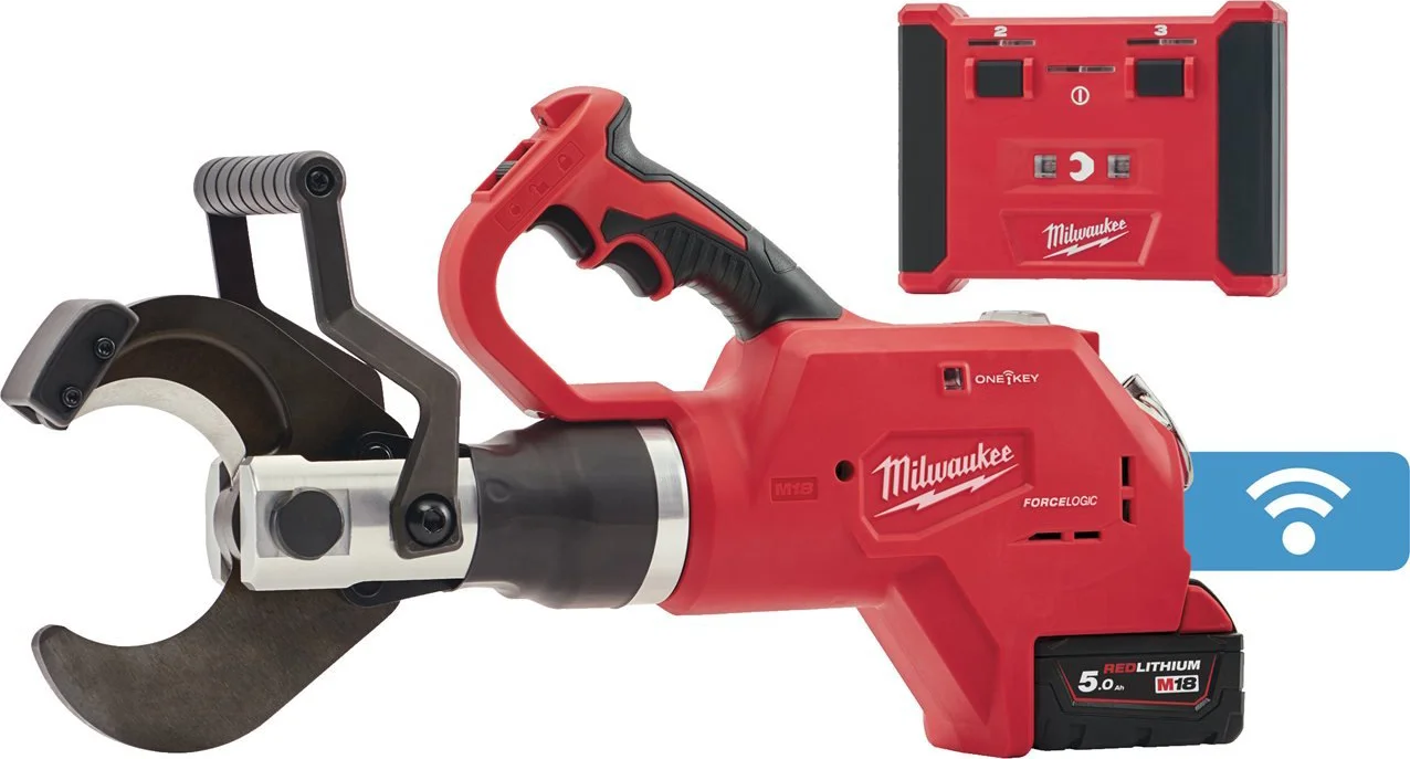 Milwaukee M18 HCC75R-502C FORCE LOGIC™ Accu hydraulische ondergrondse kabelkniptang afstand bediend 18V 5.0Ah in koffer - 4933459271