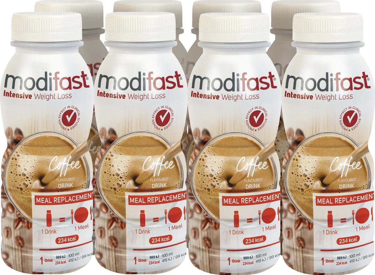 8x Modifast Intensive Drink Koffie 236 ml