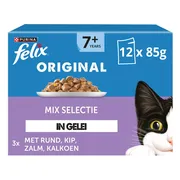 4x Felix Kattenvoer Nat in Gelei Original Mix Selectie 7+ 12 x 85 gr
