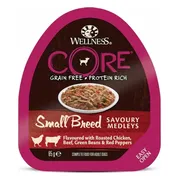 Wellness Core Hondenvoer Small Savoury Medleys Kip - Rund 85 gr