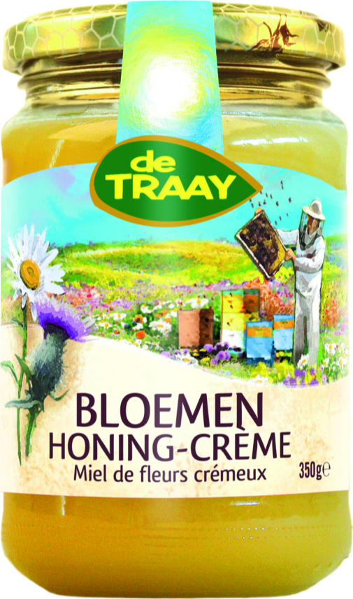 De Traay Bloemenhoning Crème 350GR