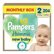 Pampers Harmonie Luiers Maat 2 (4-8kg) 204 stuks