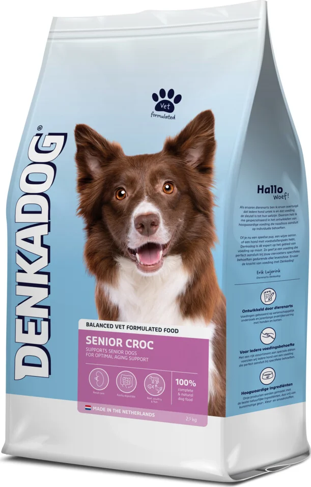 4x Denkadog Hondenvoer Senior Croc 2,5 kg