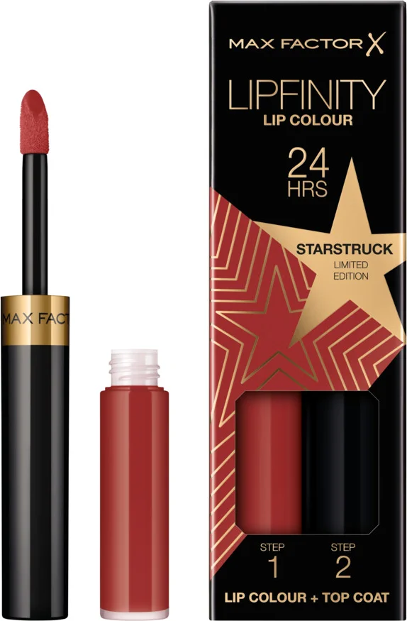 2x Max Factor Lipfinity Liquid Lipstick Limited Edition 090 Starstruck 2,3 ml