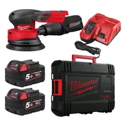 Milwaukee M18 FUEL™ FROS125-502X Accu excenterschuurmachine 125mm 18V 5.0Ah in HD-Box - 4933498254