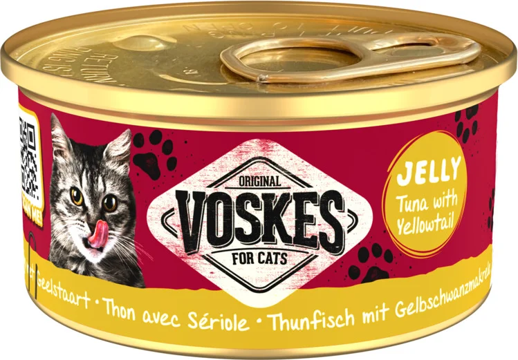 Voskes Kattenvoer Nat Tonijn met Geelstaart 85 gr