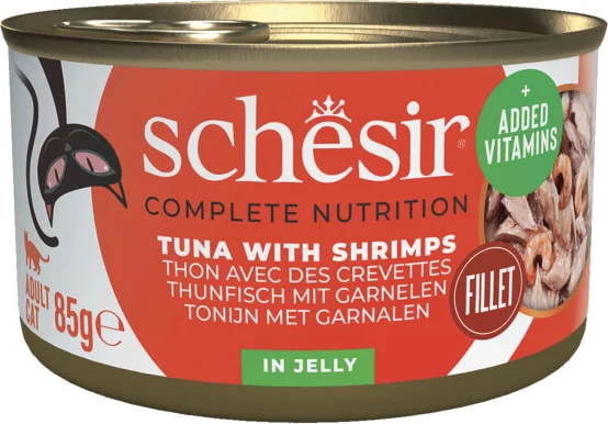 Schesir Kattenvoer Tonijn - Garnaal in Gelei 85 gr