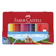 Faber-Castell kleurpotloden - Castle - blik 48 kleuren met accessoires - FC-115888