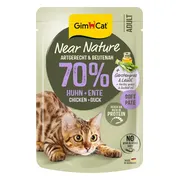 16x GimCat Kattenvoer Near Nature Kip & Eend 85 gr