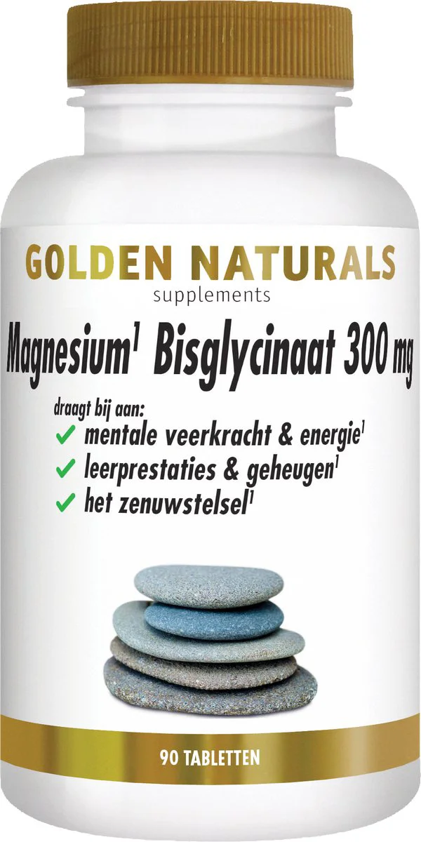 Golden Naturals Magnesium Bisglycinaat 300mg Vegan 90 tabletten