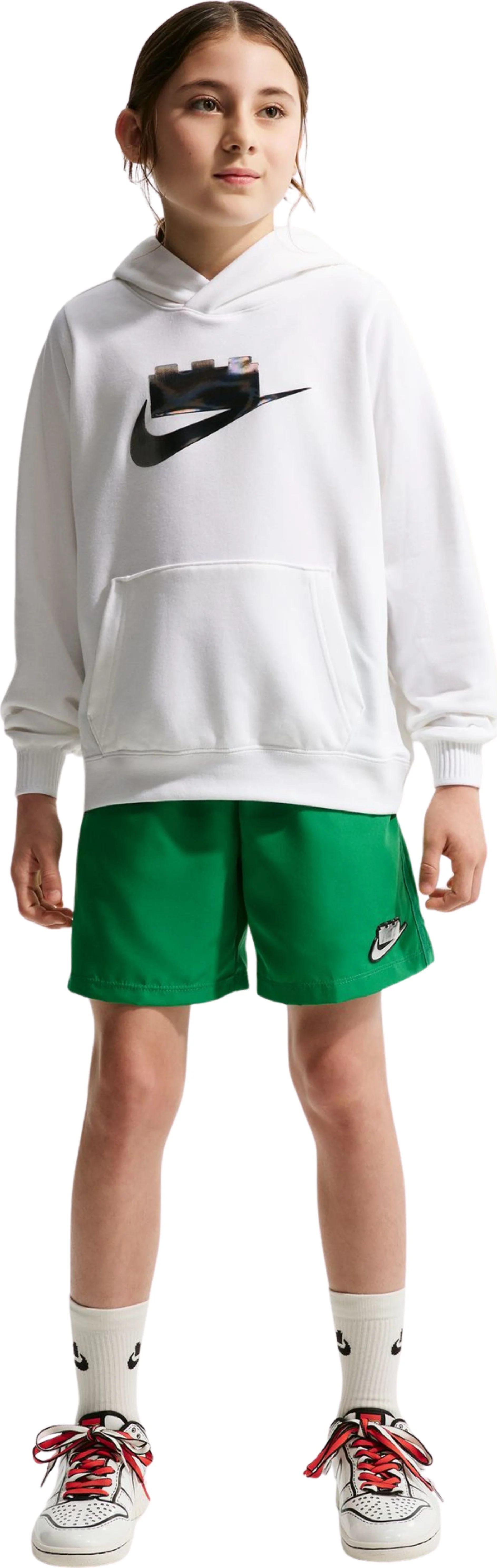 Nike x LEGO collectie hoodie voor oudere kinderen - wit