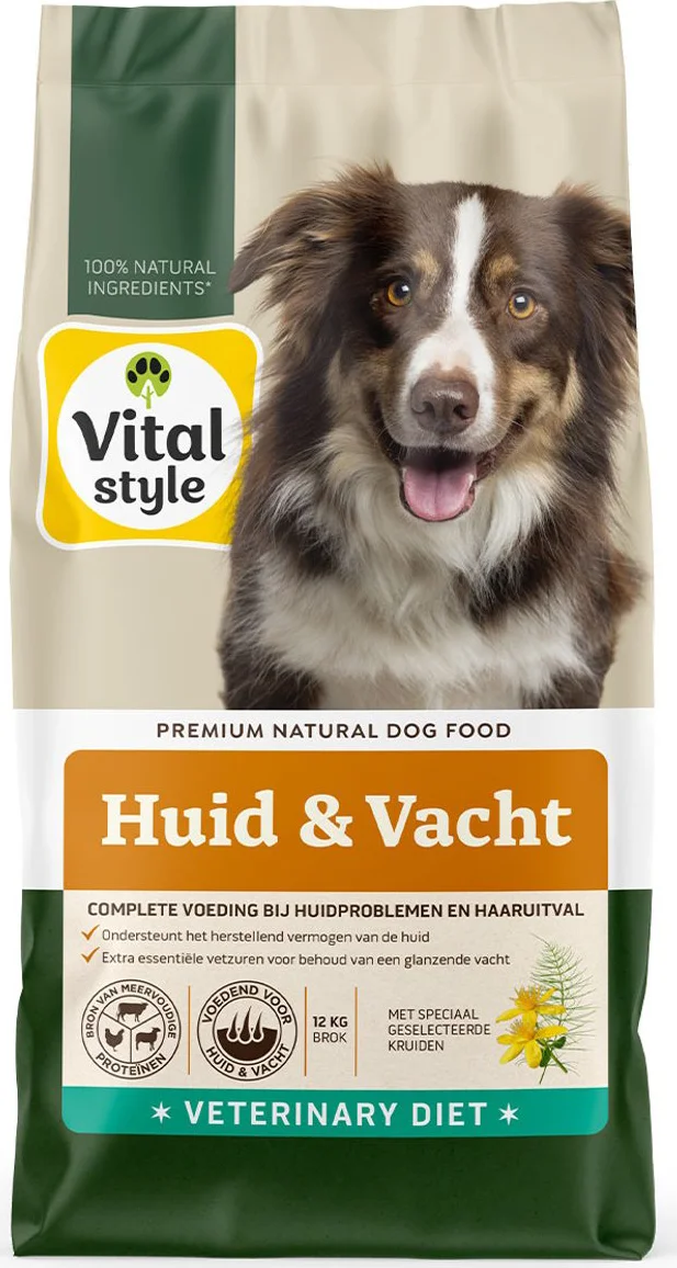 Vitalstyle Huid & Vacht Hondenvoer 12 kg