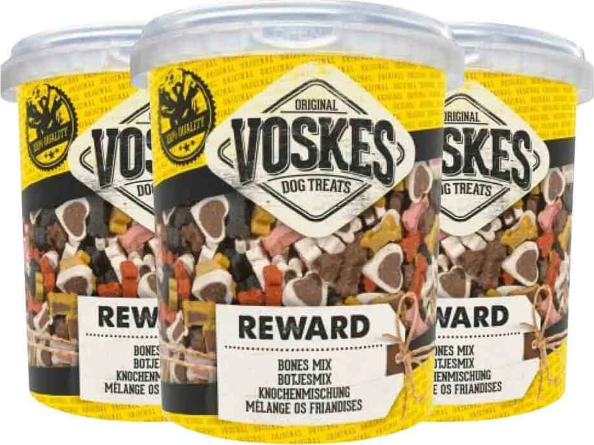 3x Voskes Hondensnack Training Mix Pot 500 gr