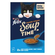 8x Felix Soup Tender Strips Vis 6 x 48 gr