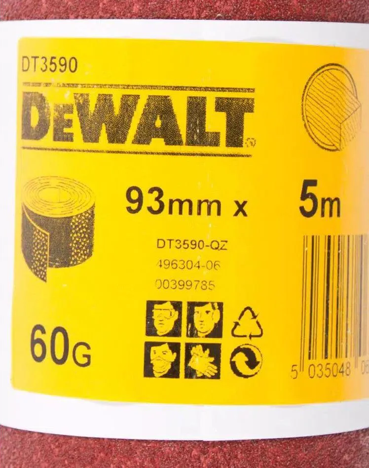 DeWALT DT3590 P60 Schuurpapier rol 5m x 93mm