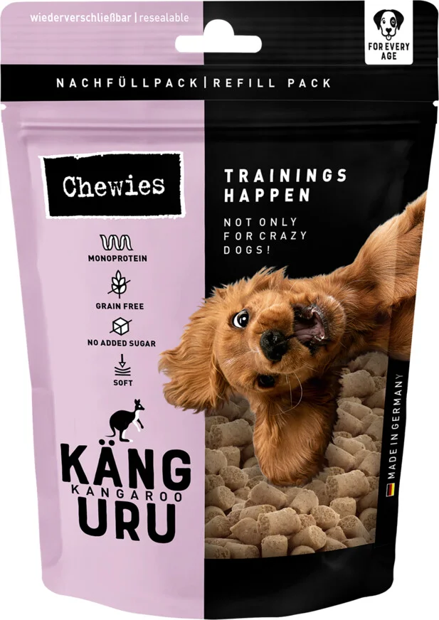 6x Chewies Trainingshapjes Hondensnacks Kangoeroe 175 gr