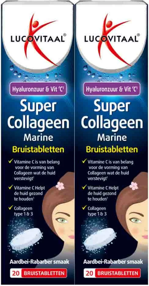 2x Lucovitaal Collageen Marine Bruistabletten 20 bruistabletten