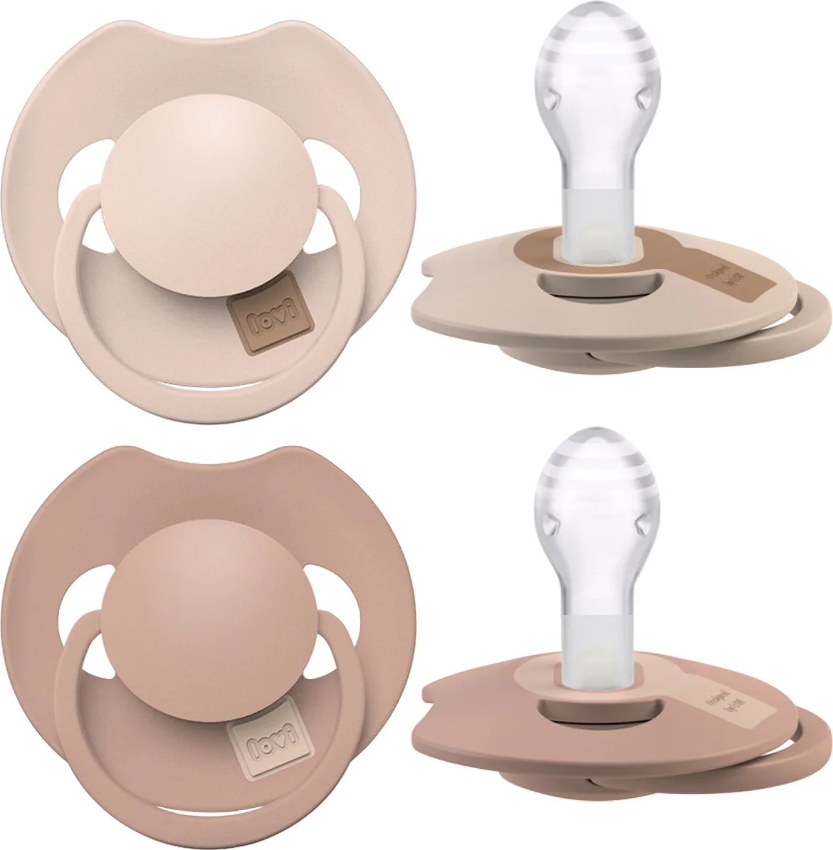 Difrax LOVI Prime Pacifier 18+ Months - Nude/Blush 2ST