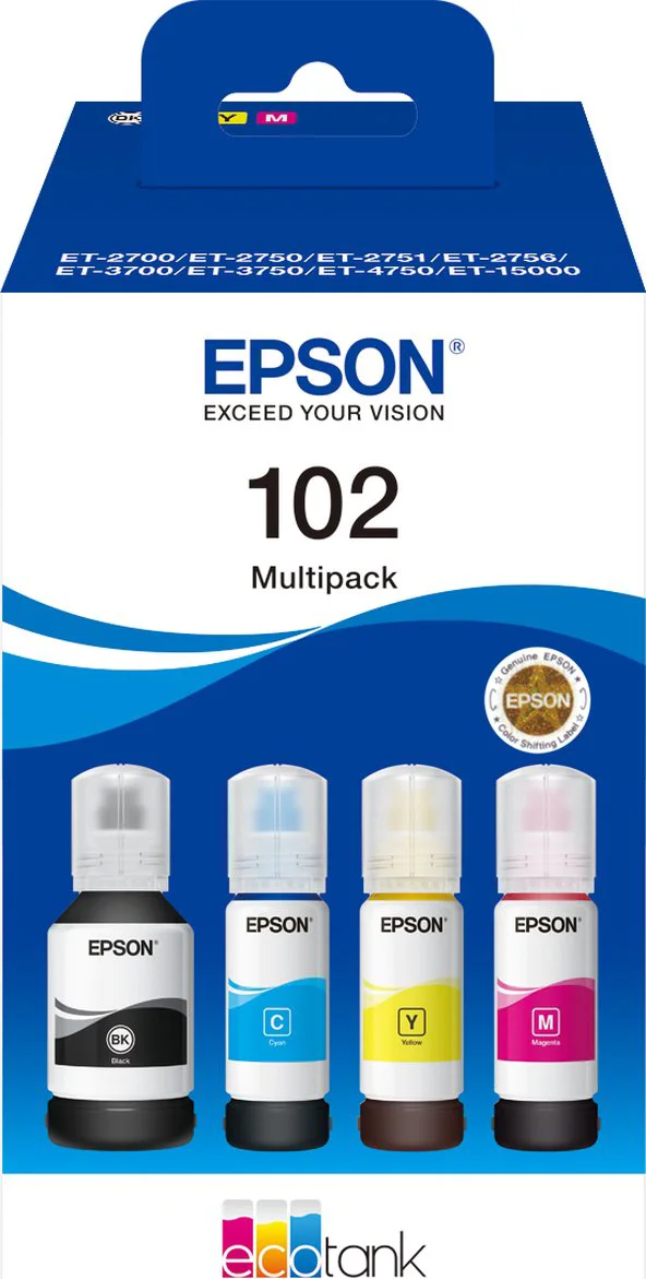 Epson 102 Inktflesjes Combo Pack Kleur