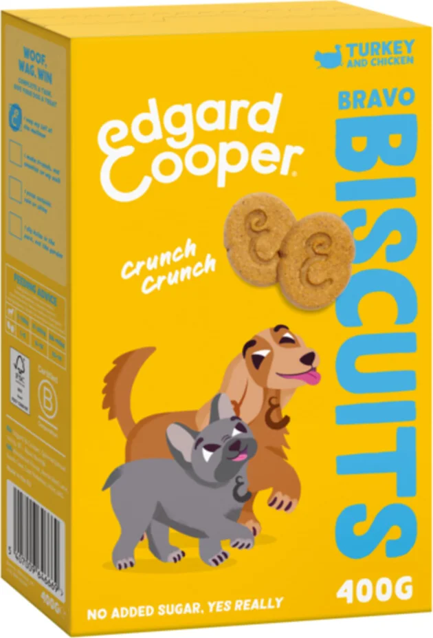 7x Edgard & Cooper Adult Biscuit Kalkoen & Kip 400 gr