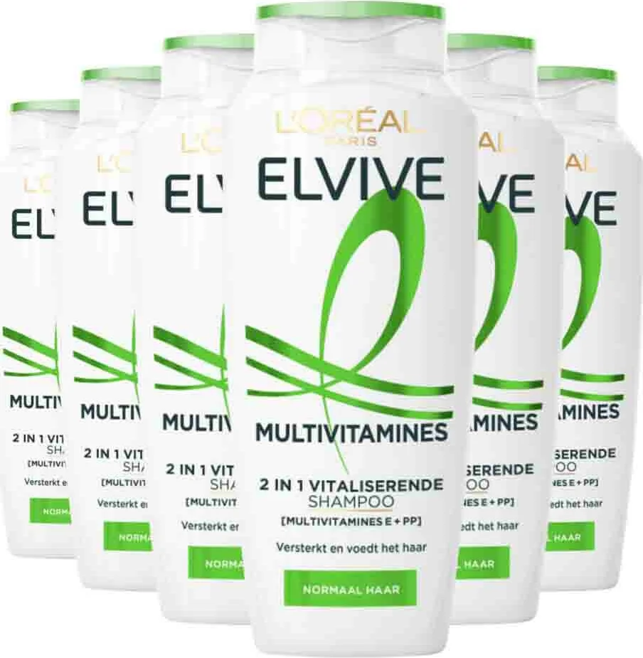 6x L'Oréal Elvive Multivitamines Shampoo 250 ml