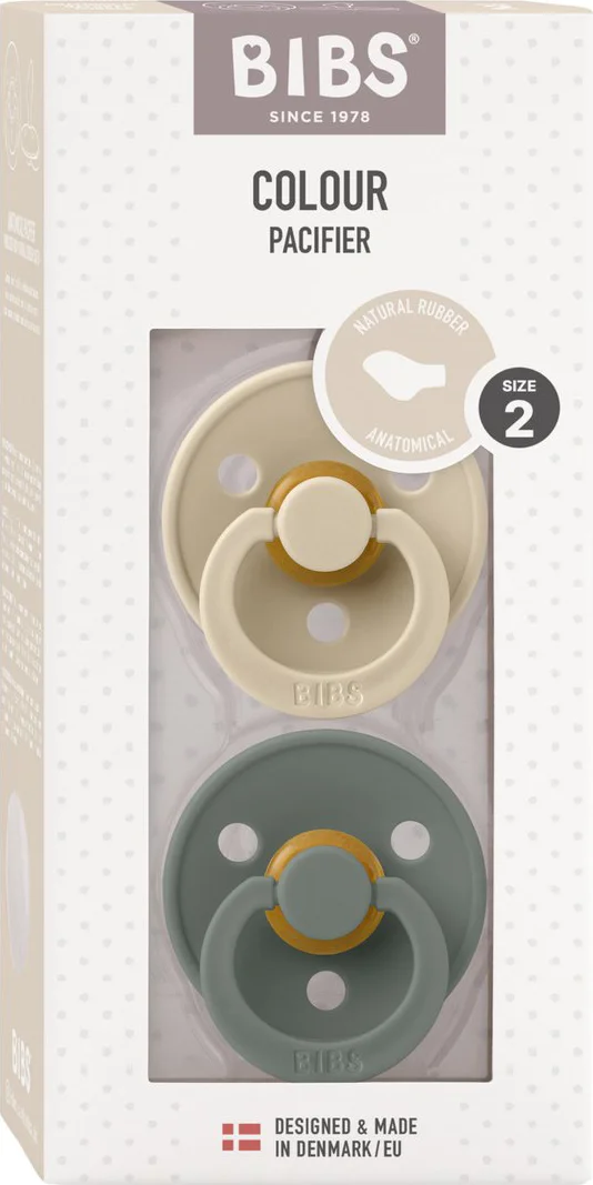 BIBS Fopspeen 6-18 Maanden Anatomic Vanilla/Pine 2ST