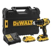 DeWALT DCD709D2T Compacte accu klop-/schroefboormachine 18V XR 2.0Ah in TSTAK