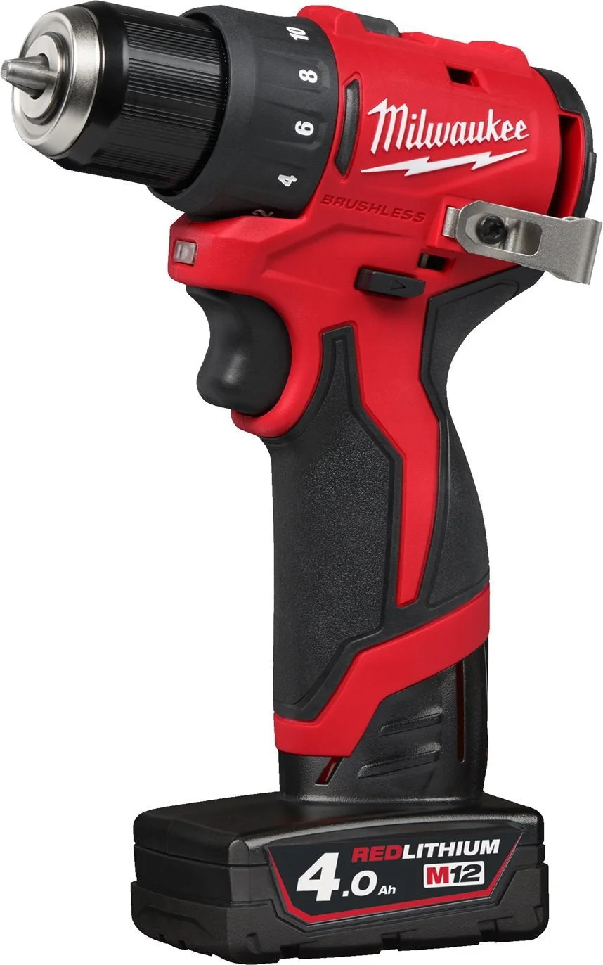 Milwaukee M12 BLDDRC-402C Accu schroefboormachine 12V 4.0Ah in koffer - 4933499688