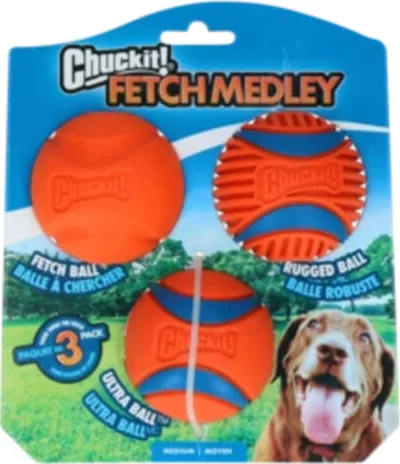 Chuckit Fetch Medley Gen3 Medium 3 stuks