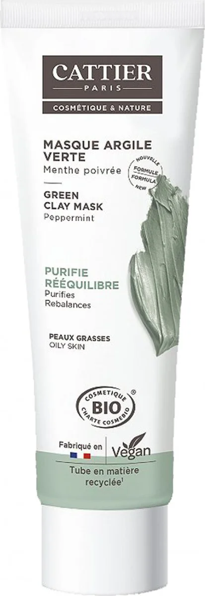 Cattier Green Clay Mask - Peppermint 100ML