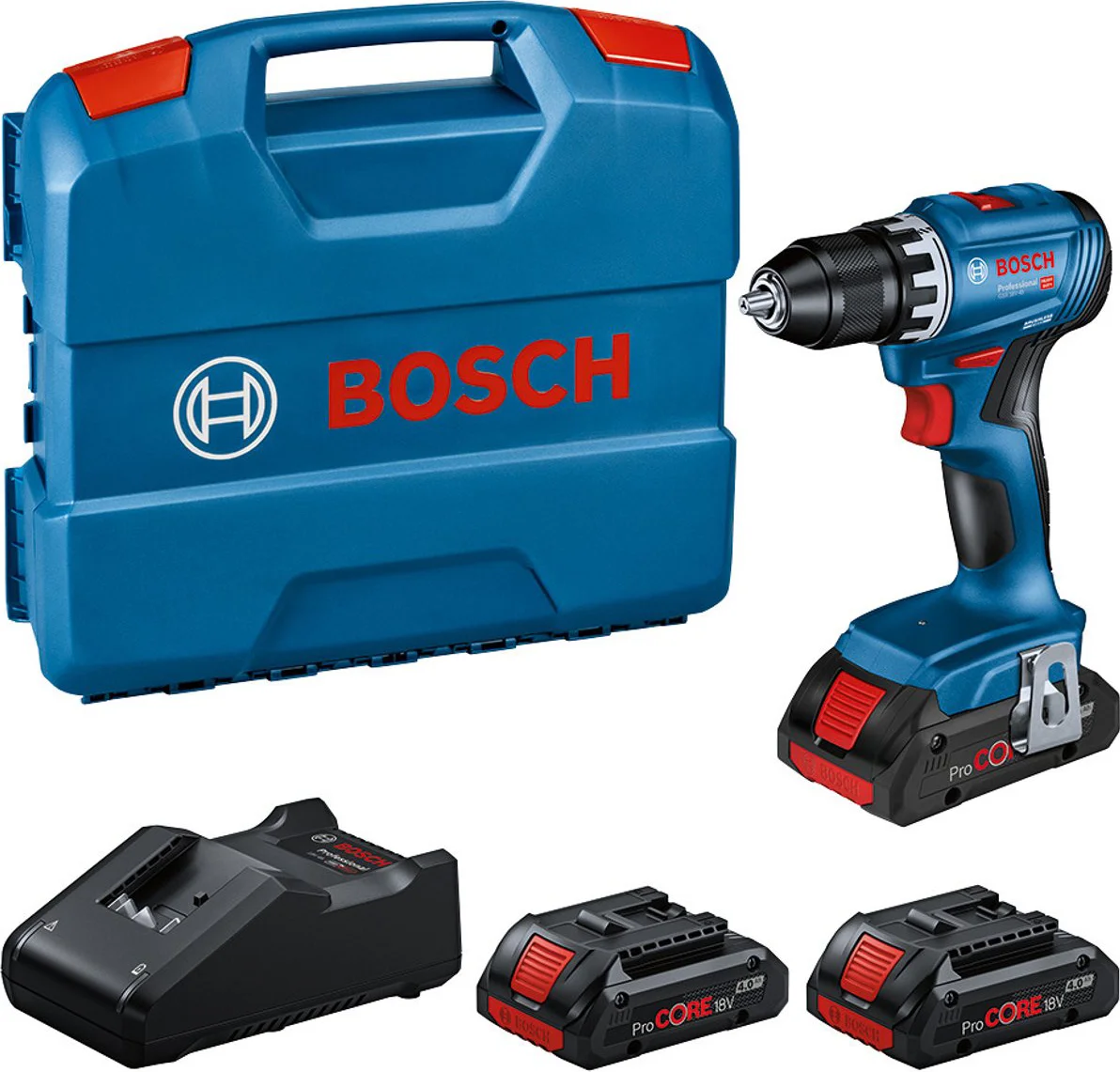 Bosch Professional GSR 18V-45 Accu schroefboormachine 18V 3x 4.0Ah in L-Case - 0615A5002N