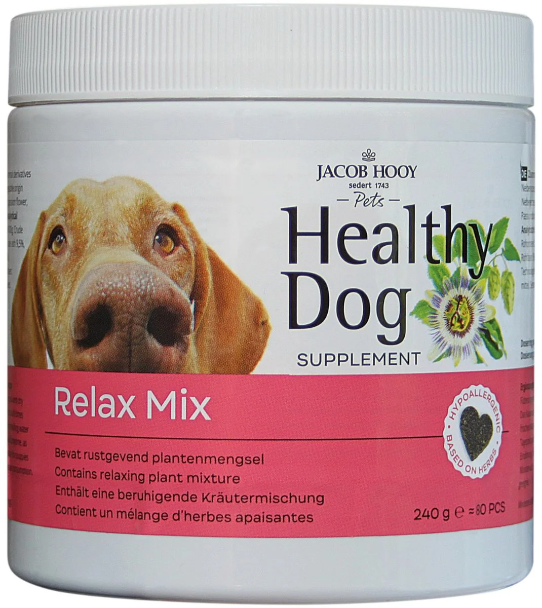 Jacob Hooy Pets Healthy Dog Relax Mix 80ST