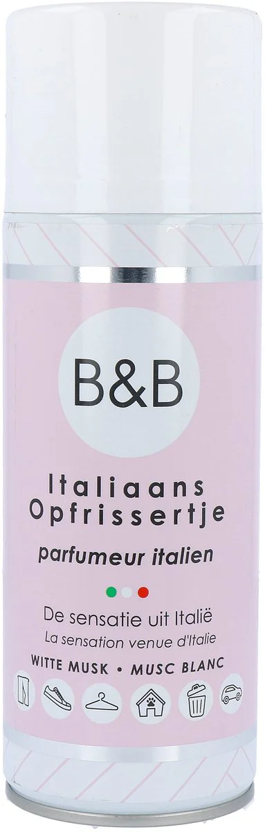 B&B Italiaans Wasparfum Opfrissertje Witte Musk 400ML