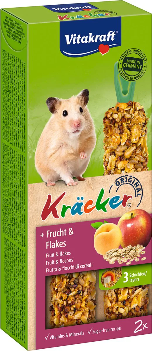 Vitakraft Hamster Kracker 2 in 1 Fruit 2 stuks
