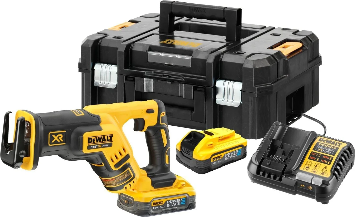 DeWALT DCS367H2T Accu reciprozaag 18V XR POWERSTACK 5.0Ah in TSTAK