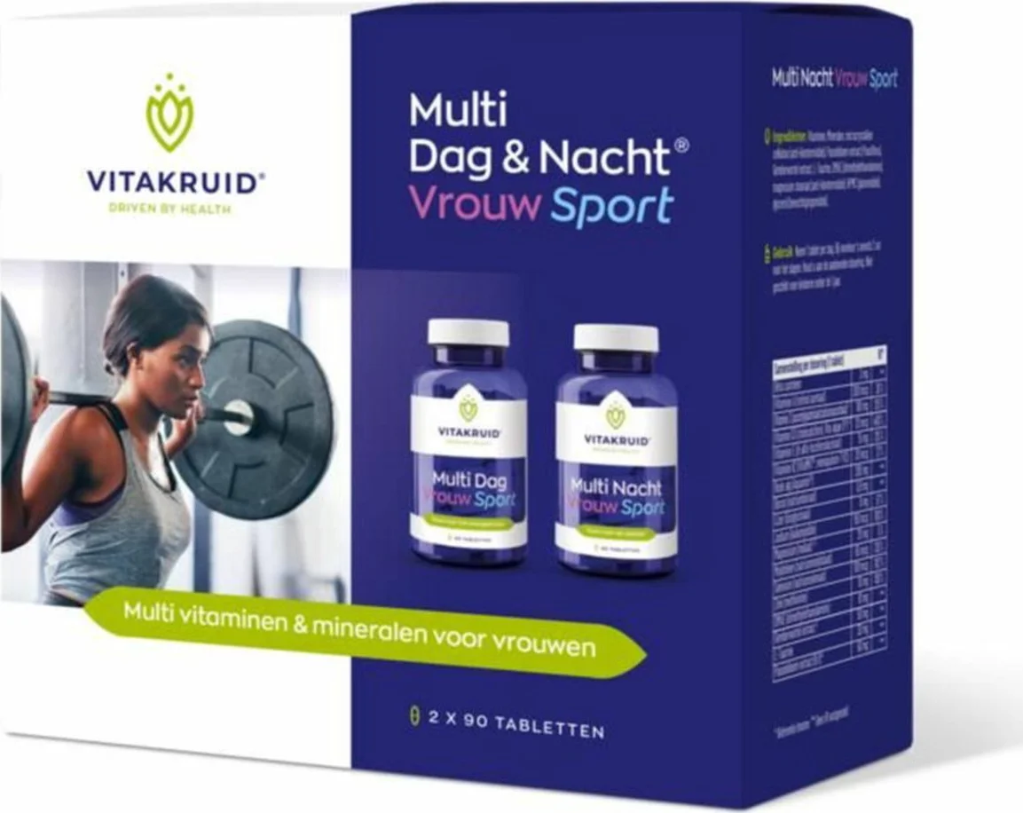 Vitakruid Multi Dag & Nacht Vrouw Sport 180 tabletten